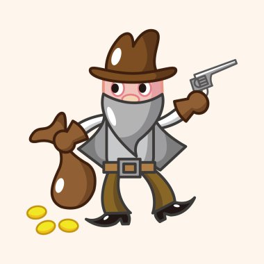 kovboy Tema öğeleri vektör, eps