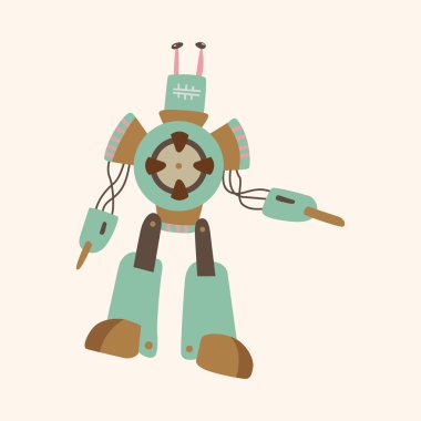 机器人主题元素矢量、 eps