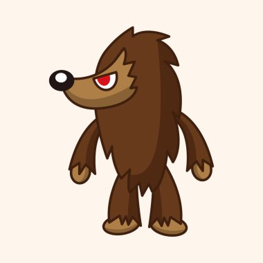 tuhaf canavar Tema öğeleri vektör, eps