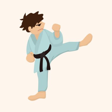 Taekwondo Tema öğeleri vektör, eps