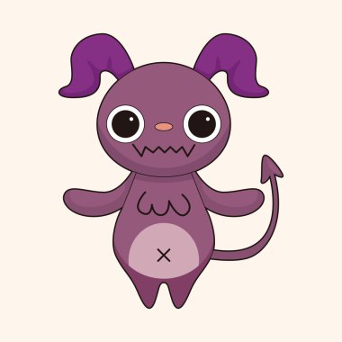 canavar karikatür Tema öğeleri vektör, eps