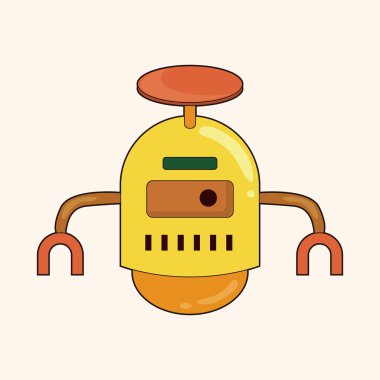机器人主题元素矢量、 eps