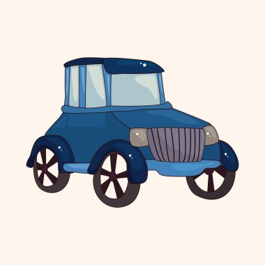 ulaşım araba tema öğeleri vektör, eps