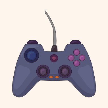 oyun denetimi tema elemanları vektörü, eps