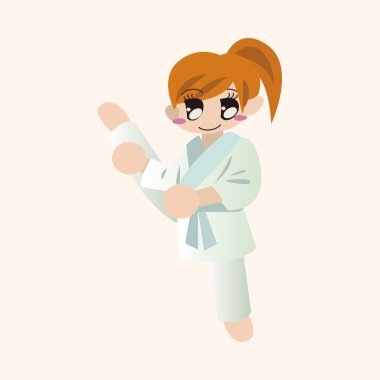 Taekwondo Tema öğeleri vektör, eps