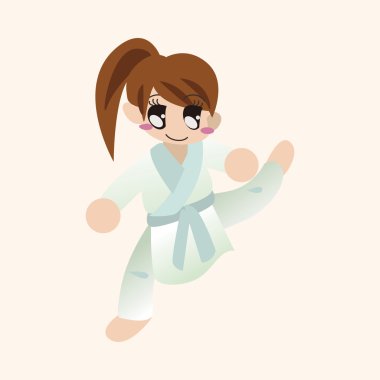 Taekwondo Tema öğeleri vektör, eps