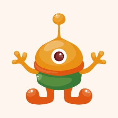 Boşluk uzaylı Tema öğeleri vektör, eps