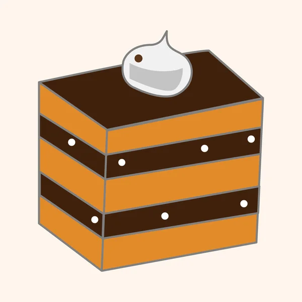 Décoration des éléments de thème gâteau vecteur, eps10 — Image vectorielle