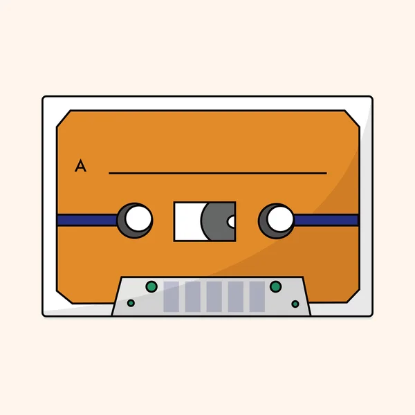 Audiotape theme elements vector,eps — Stock Vector