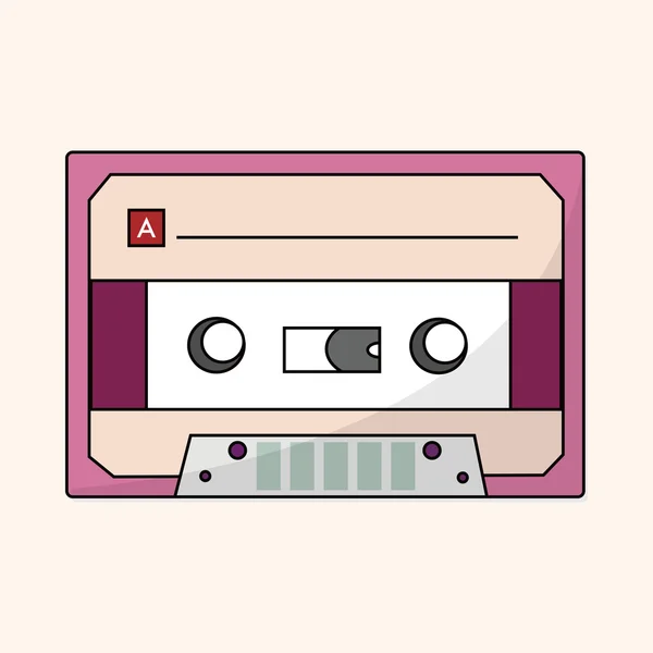 Audiotape theme elements vector,eps — Stock Vector