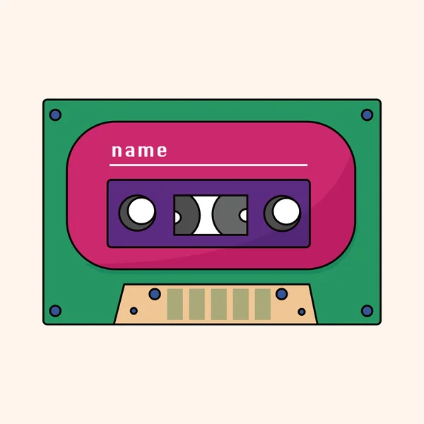 Audiotape theme elements vector,eps — Stock Vector