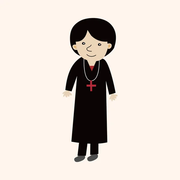 Pastor and nun theme elements vector,eps — Stock Vector