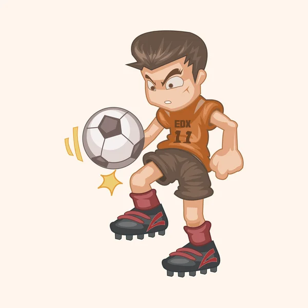 Sport soccer player theme elements vector,eps — Stock Vector