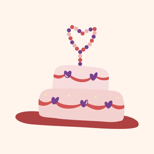 飾るケーキのテーマの要素のベクトル、eps10 — ストックベクタ