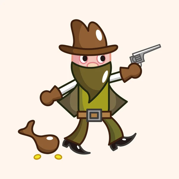 Cowboy téma elemek vektor, eps — Stock Vector