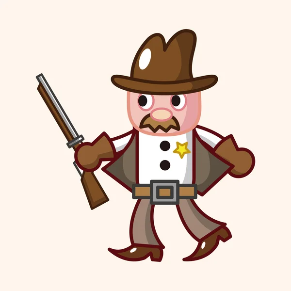 Cowboy téma elemek vektor, eps — Stock Vector