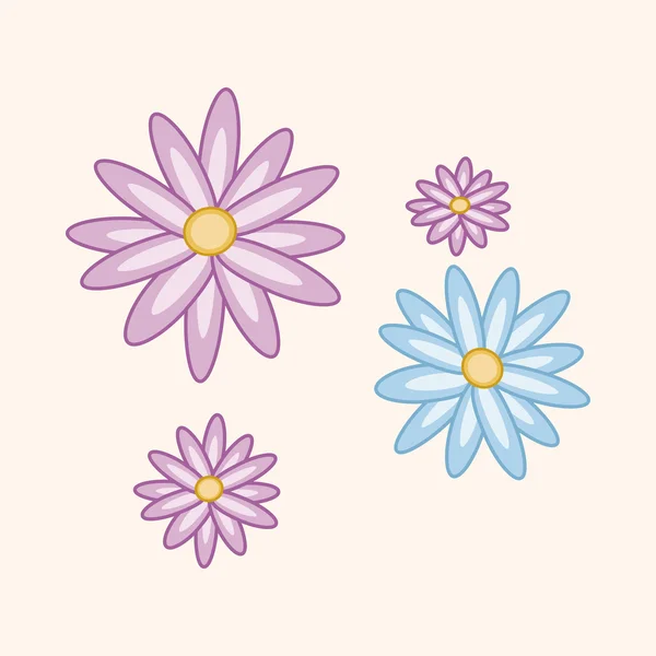 Éléments de thème de fleur vecteur, eps — Image vectorielle