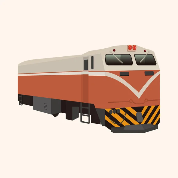Елементи теми транспортного поїзда — стоковий вектор