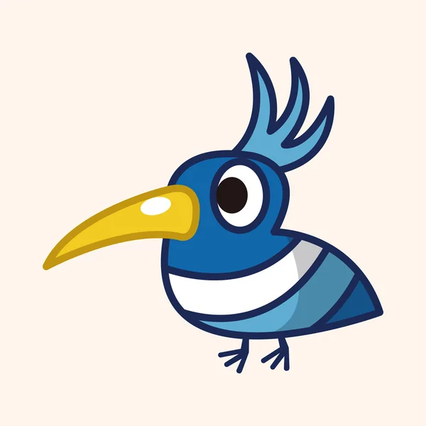 Éléments de thème dessin animé oiseau — Image vectorielle