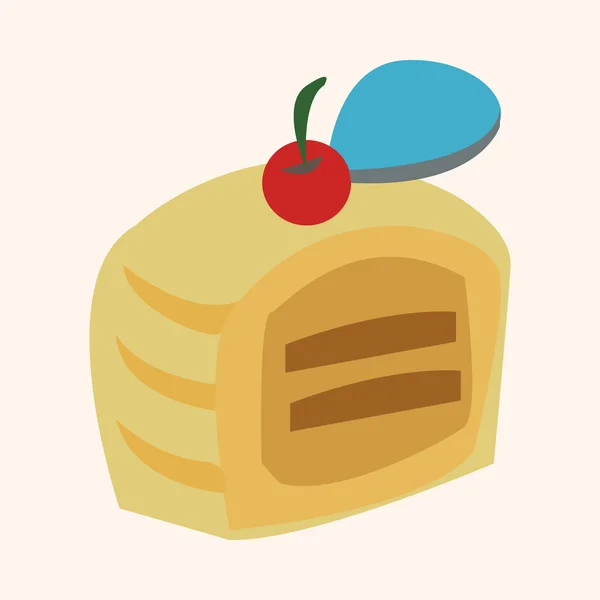 Pasta Tema öğeleri dekorasyon — Stok Vektör