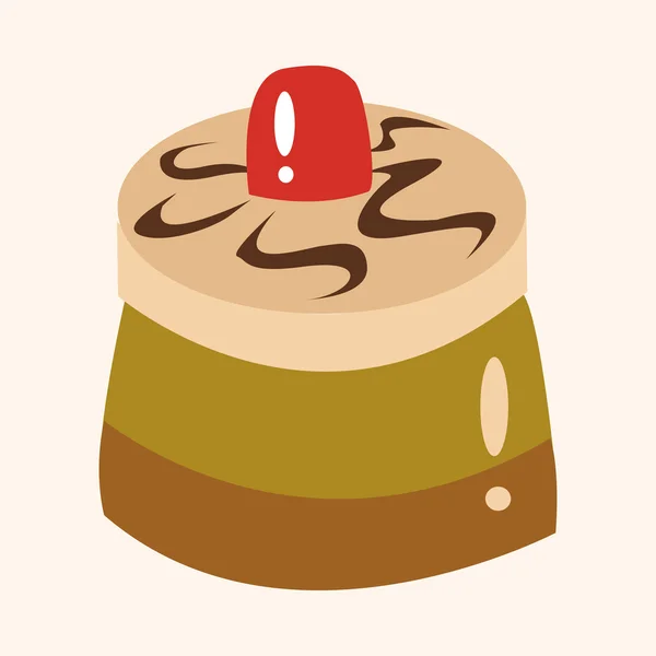 ケーキのテーマの要素を飾る — ストックベクタ