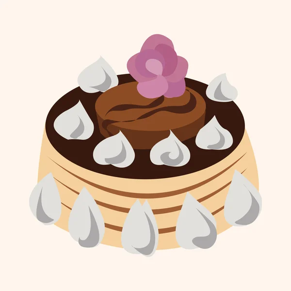 Украшение элементов темы торта — стоковый вектор