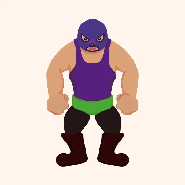 Wrestler-Themenelemente — Stockvektor