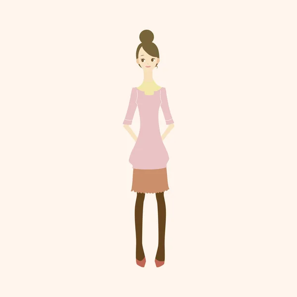 Lady meisje cartoon thema elementen vector, eps — Stockvector