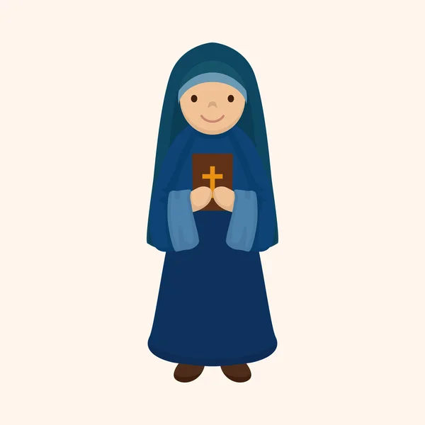 牧師と修道女テーマの要素のベクトル、eps — ストックベクタ