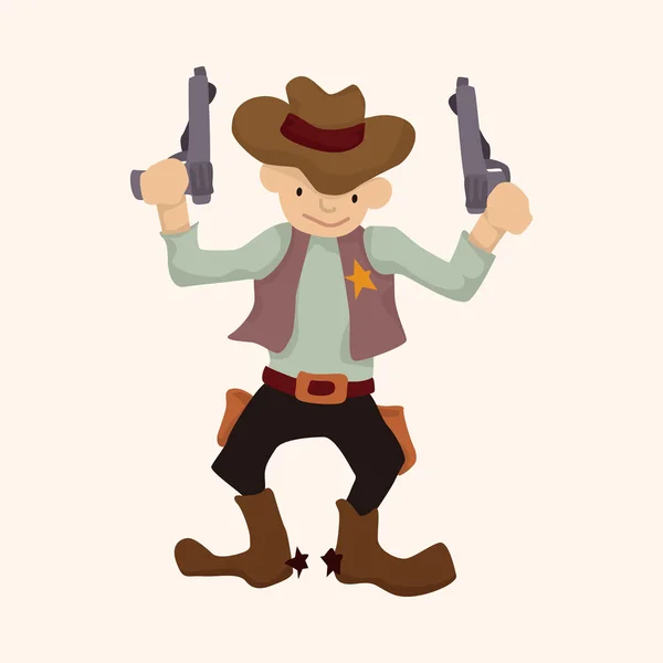 Éléments thème cowboy vecteur, eps — Image vectorielle