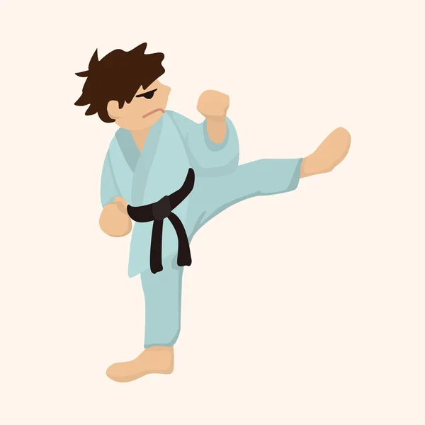 Taekwondo Themenelemente Vektor, eps — Stockvektor