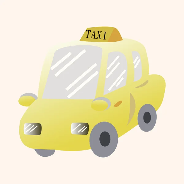 Transporte coche taxi tema elementos vector, eps — Vector de stock