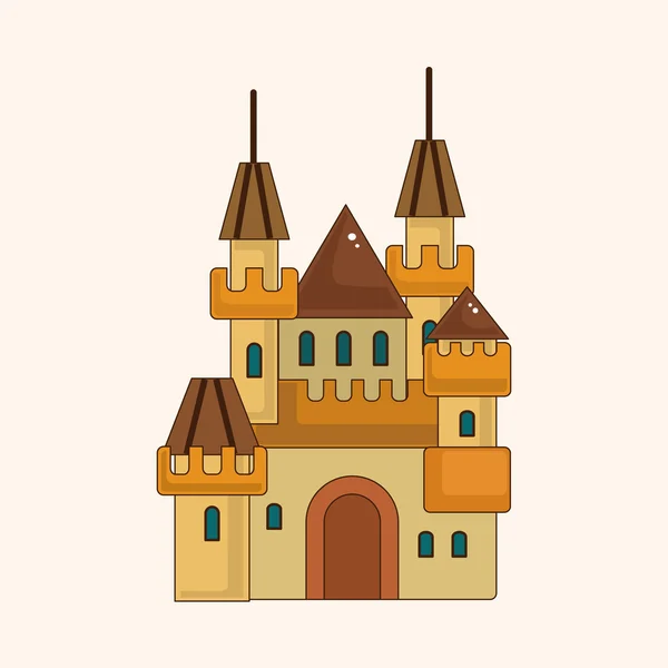 Elementos temáticos castillo — Vector de stock