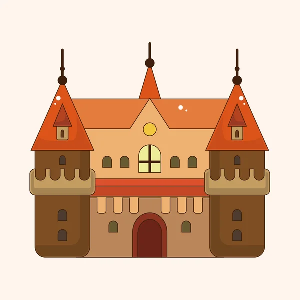 Elementos temáticos castillo — Vector de stock