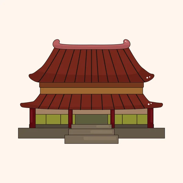 Chinese building theme elements vector,eps — Stock Vector