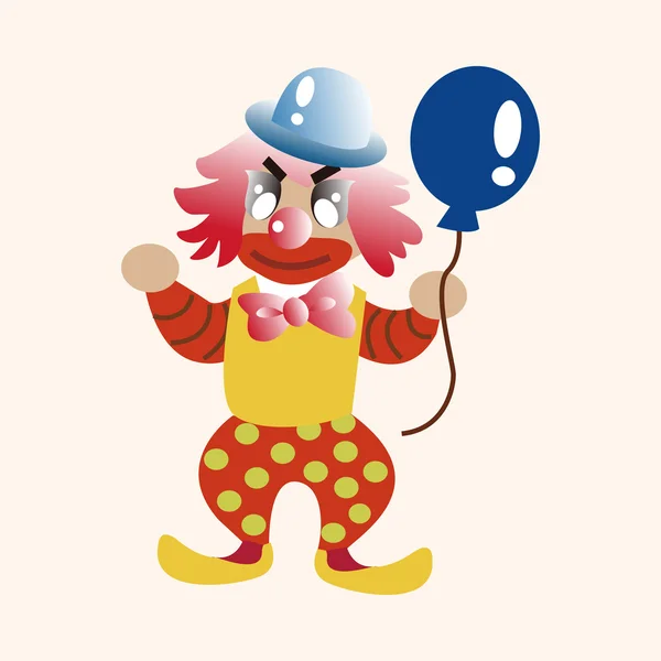 Clown elementi a tema vettore, eps — Vettoriale Stock