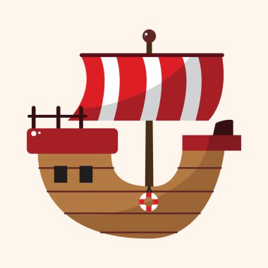 Ulaşım tekne Tema öğeleri vektör, eps