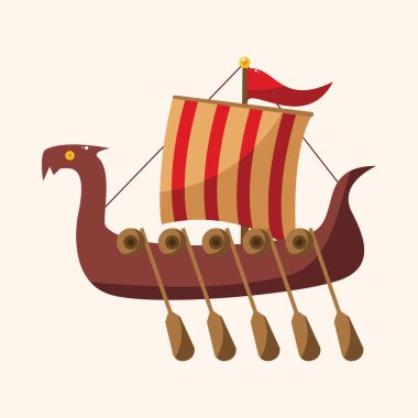 Ulaşım tekne Tema öğeleri vektör, eps