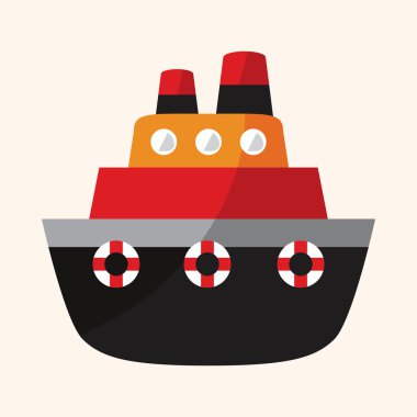 Ulaşım tekne Tema öğeleri vektör, eps