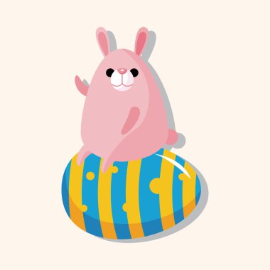 Paskalya tavşanı Tema eleman vektör, eps