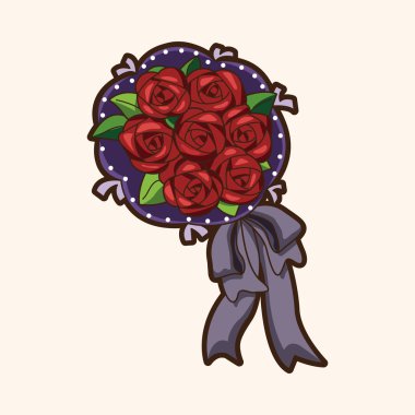 çiçek buketi Tema öğeleri vektör, eps