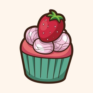 Dekorasyon kek Tema öğeleri vektör, eps10