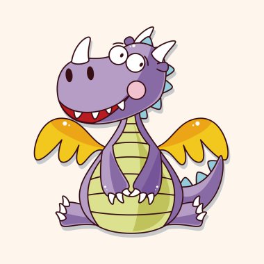 ejderha Tema öğeleri vektör, eps