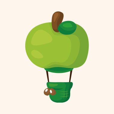 Stil sıcak hava balon Tema öğeleri