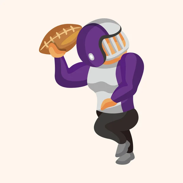 Football player theme elements vector,eps — Stock Vector