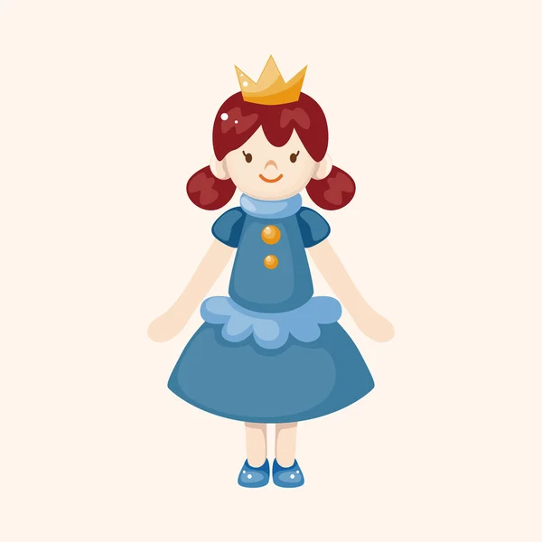 Royal theme princess elements vector,eps — Stock Vector