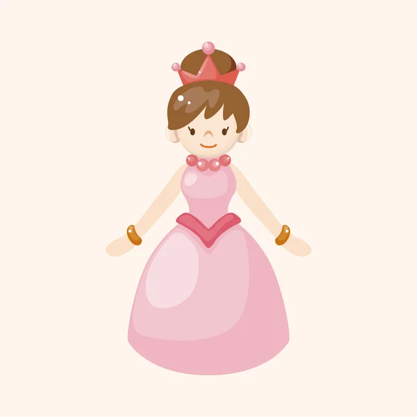 Royal theme princess elements vector,eps — Stock Vector