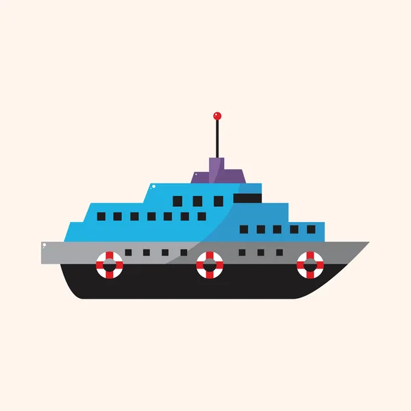Trasporti barca elementi a tema vettore, eps — Vettoriale Stock