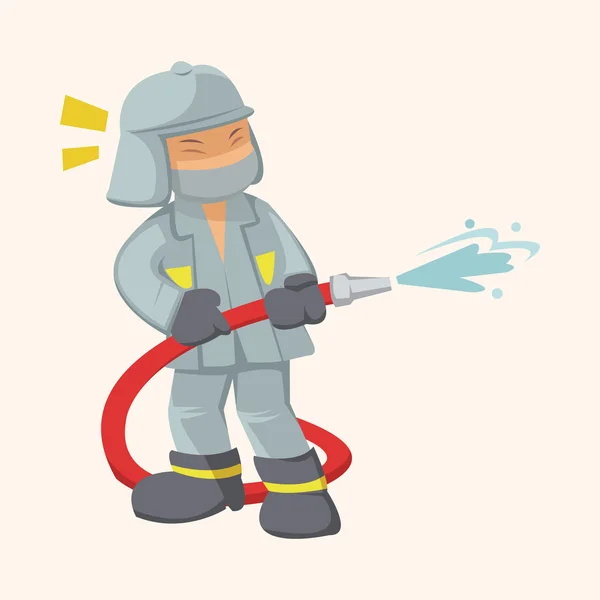 Gente tema bombero elementos vector, eps — Vector de stock