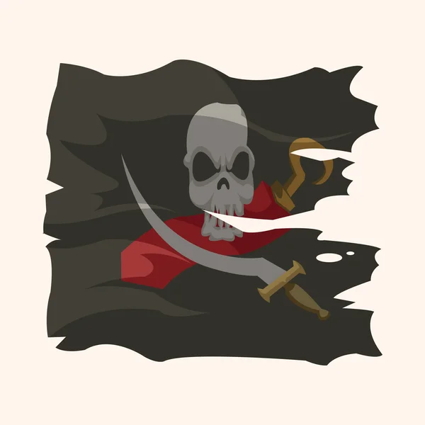Pirate drapeaux éléments thème vecteur, eps — Image vectorielle